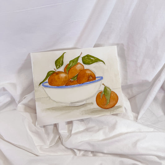 Bowl Of Oranges Wall Art Print