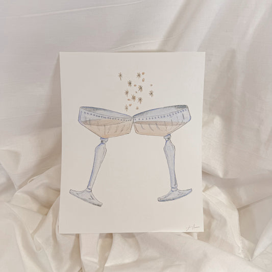 Sparkle Cheers Wall Art Print