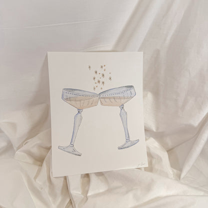 Sparkle Cheers Wall Art Print