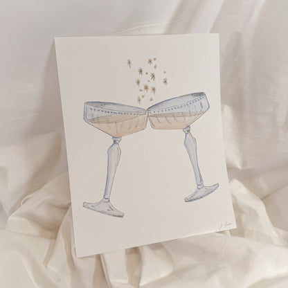 Sparkle Cheers Wall Art Print