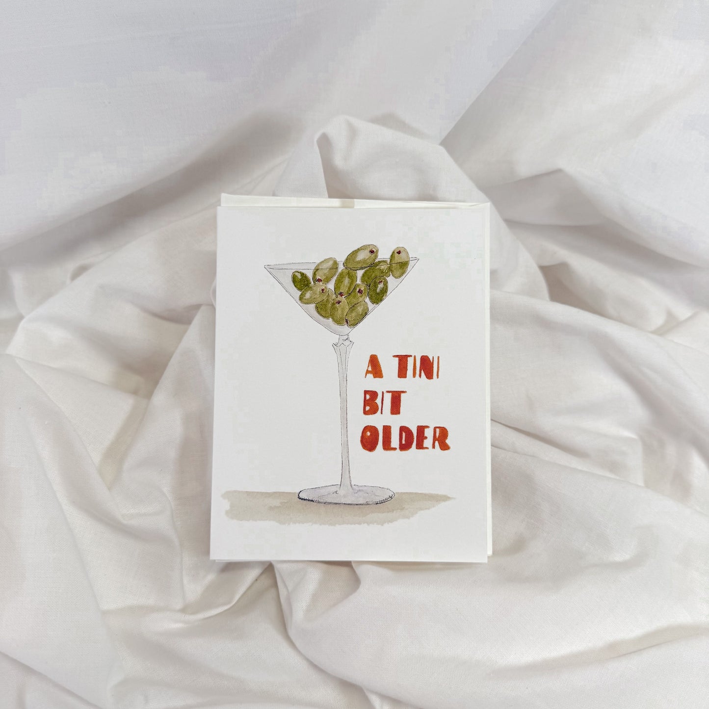 Olive Martini Birthday Greeting Card