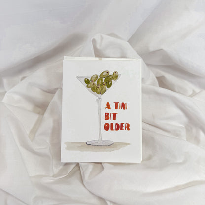 Olive Martini Birthday Greeting Card