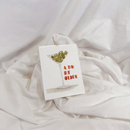 Olive Martini Birthday Greeting Card