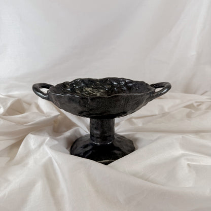 Abstract Black Footed Bowl