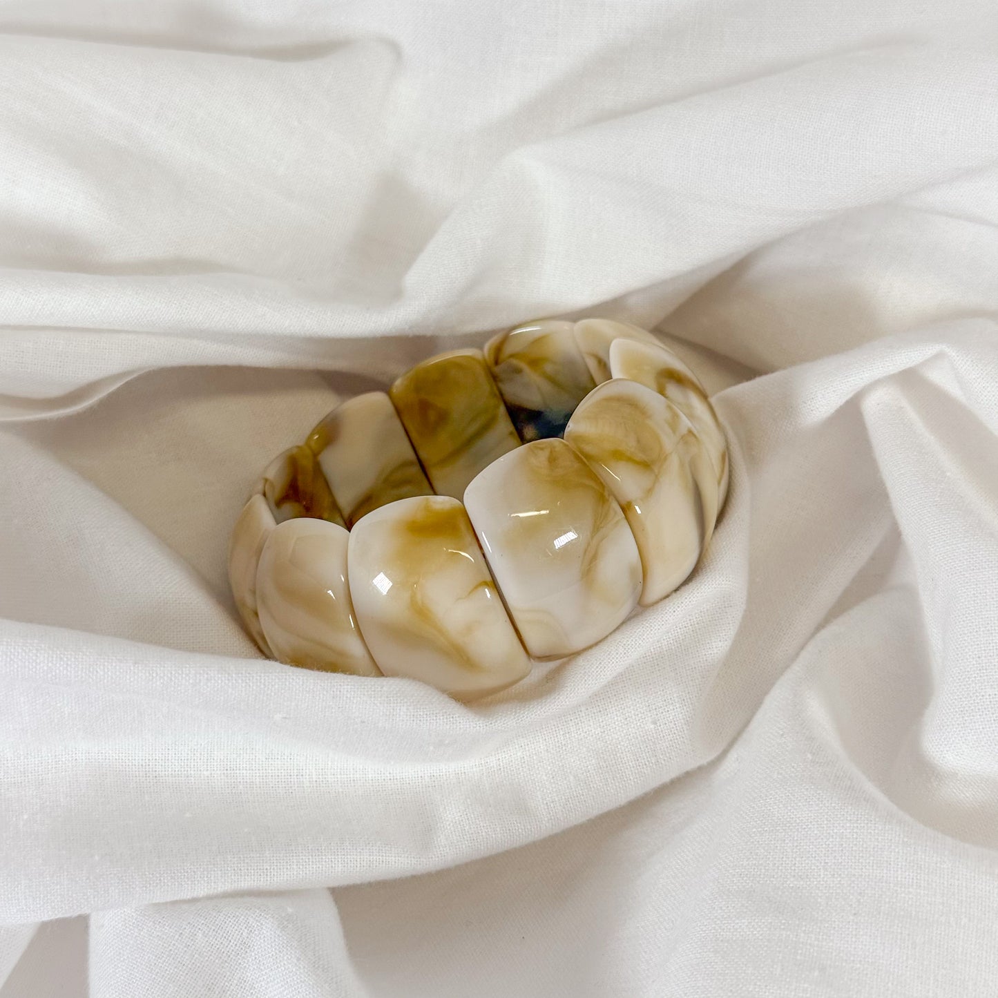 Chunky Marble Stretch Bracelet