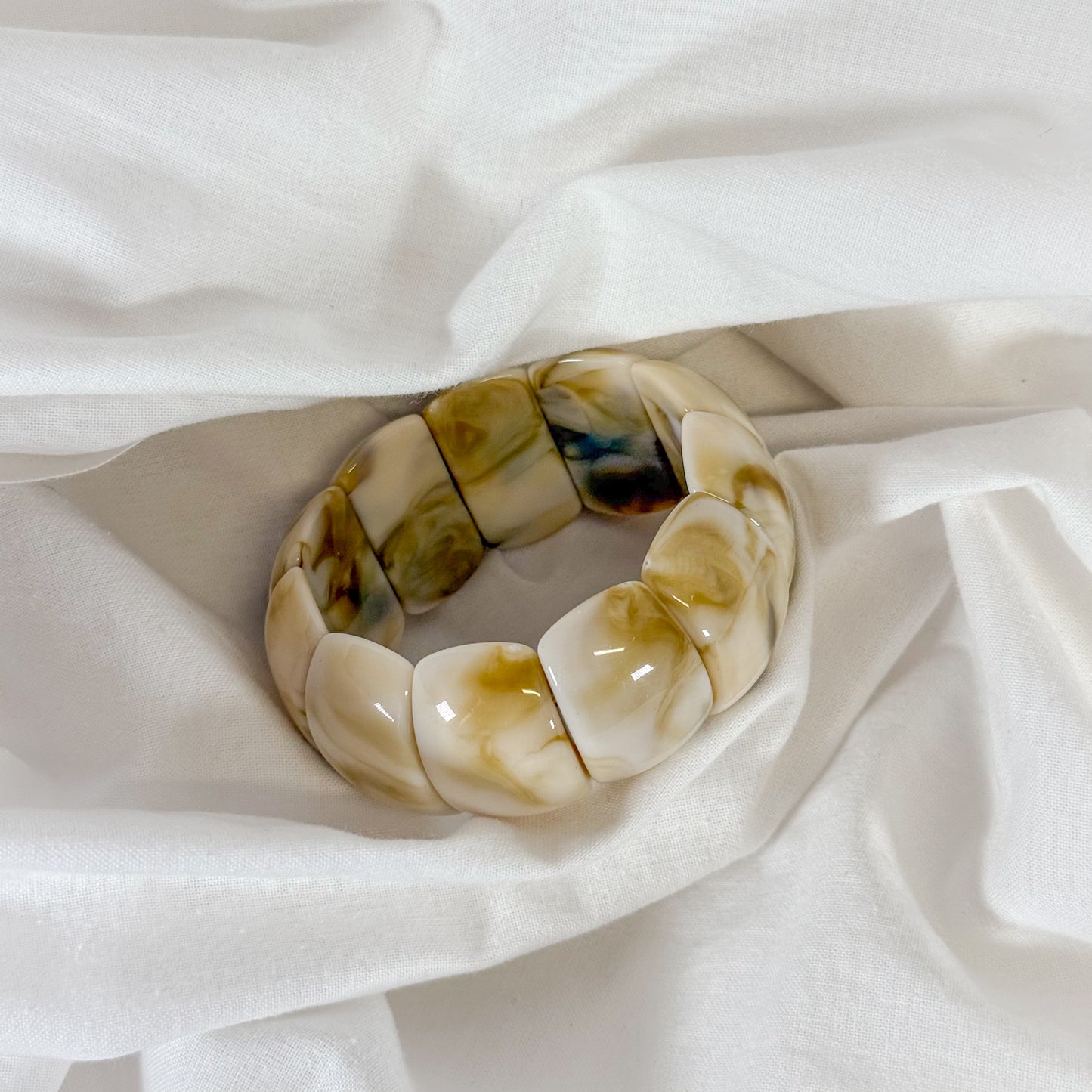 Chunky Marble Stretch Bracelet