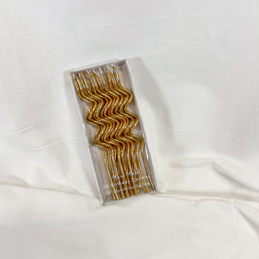 Gold Swirly Cake Candle Set By Meri Meri