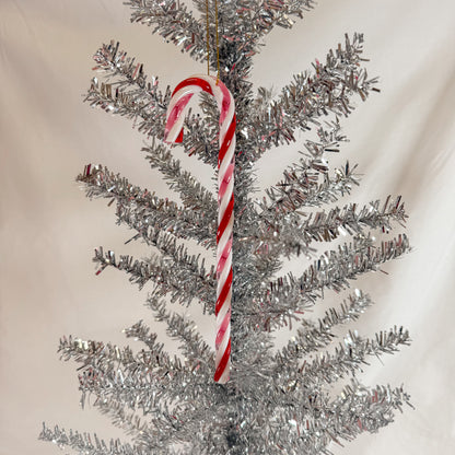 Pink Candy Cane Holiday Ornament