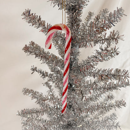 Pink Candy Cane Holiday Ornament