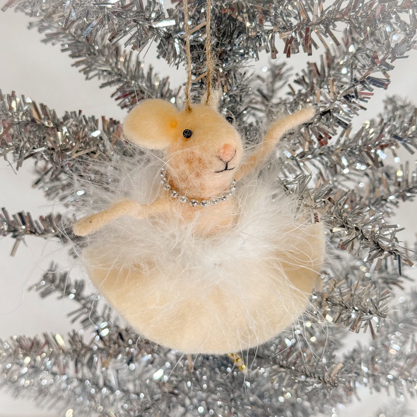 Ballerina Mouse Felt Ornament