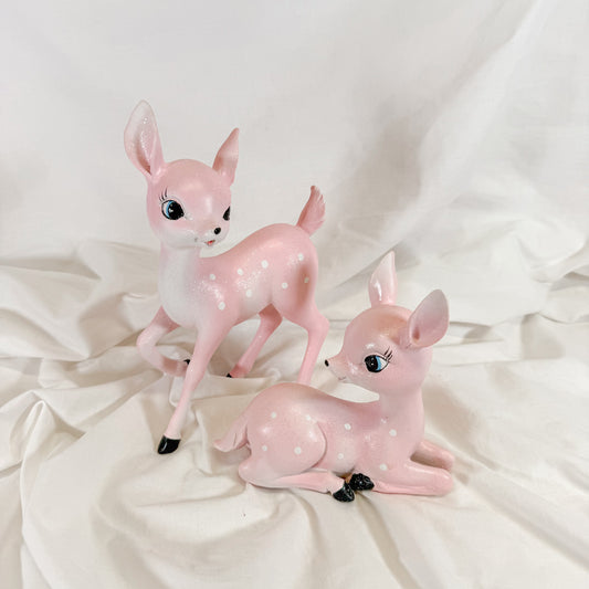 Vintage Pink Deer Decoration