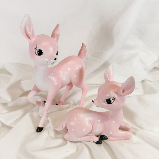 Vintage Pink Deer Decoration