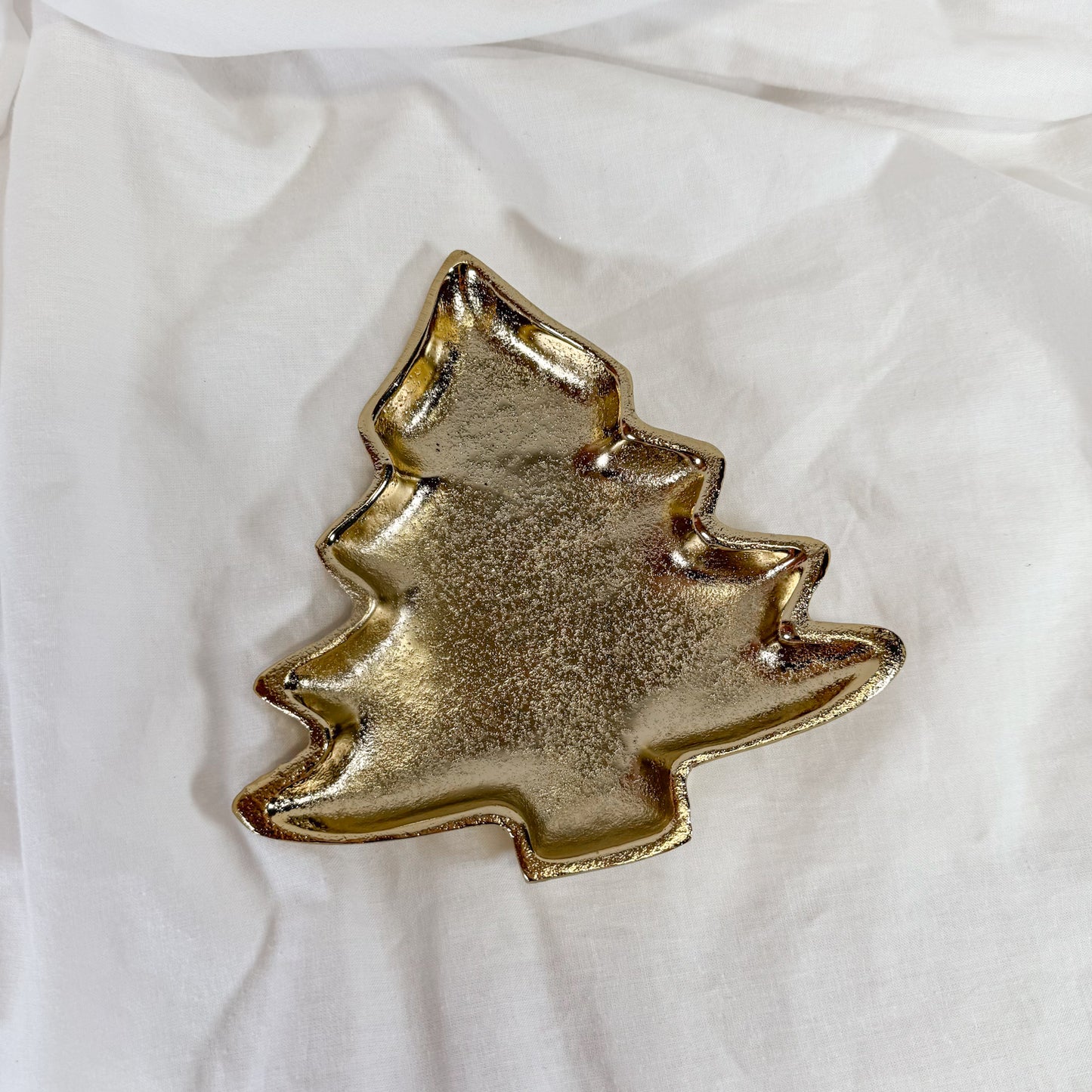 Gold Christmas Tree Trinket Tray