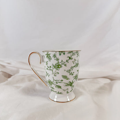 Green Garden Floral Mug
