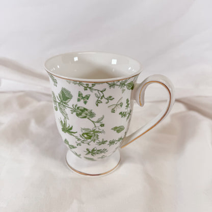 Green Garden Floral Mug
