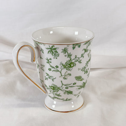 Green Garden Floral Mug