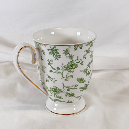 Green Garden Floral Mug