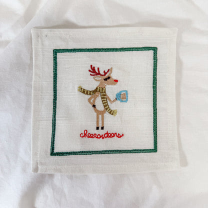 Tipsy Critter Holiday Cocktail Napkin