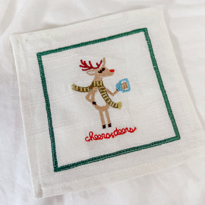 Tipsy Critter Holiday Cocktail Napkin