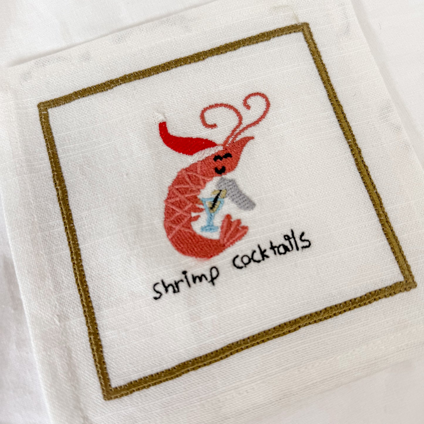 Tipsy Critter Holiday Cocktail Napkin