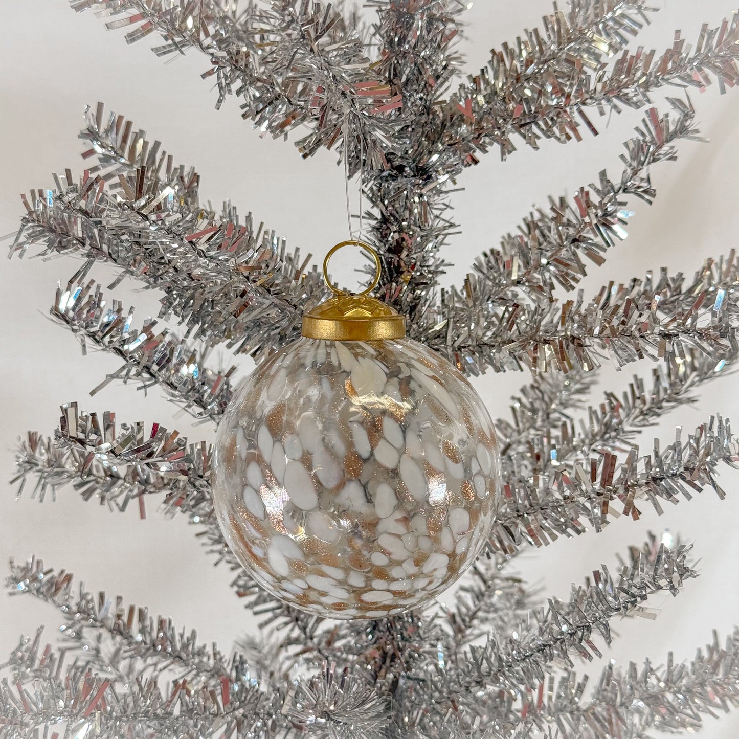 Gold Confetti Glass Ornament