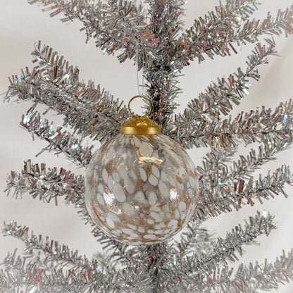 Gold Confetti Glass Ornament