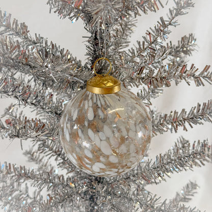 Gold Confetti Glass Ornament