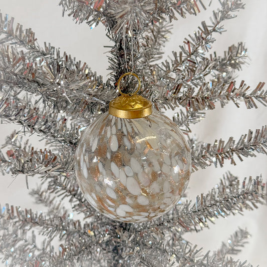 Gold Confetti Glass Ornament