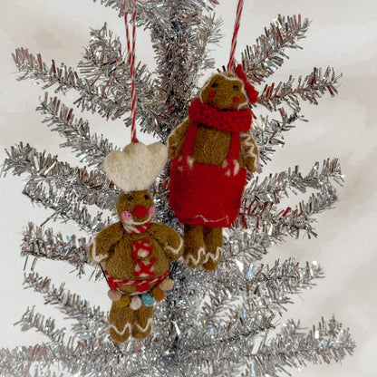 Gingerbread Baker Felt Ornament