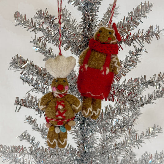 Gingerbread Baker Felt Ornament