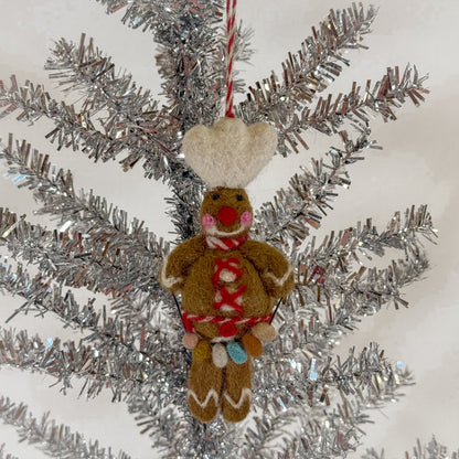 Gingerbread Baker Felt Ornament