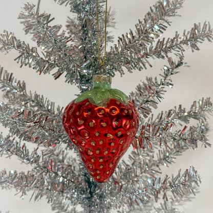 Strawberry Glass Ornament