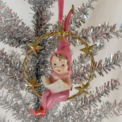 Vintage Swinging Elf Ornament