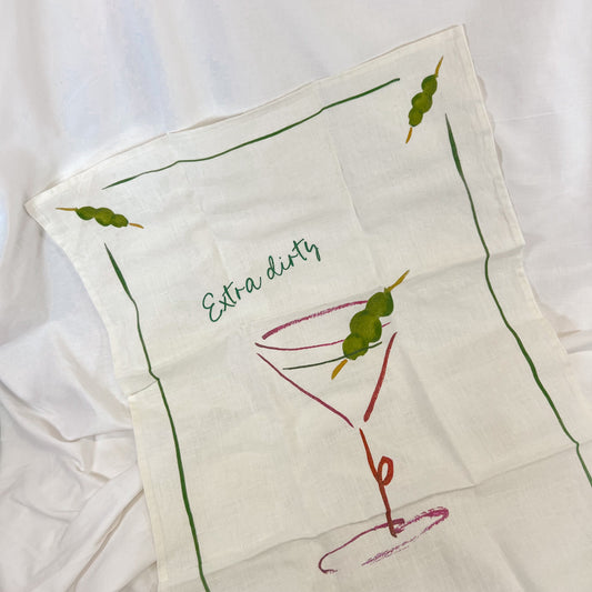 Extra Dirty Linen Tea Towel