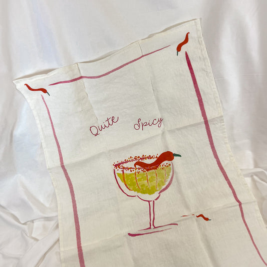 Quite Spicy Linen Tea Towel