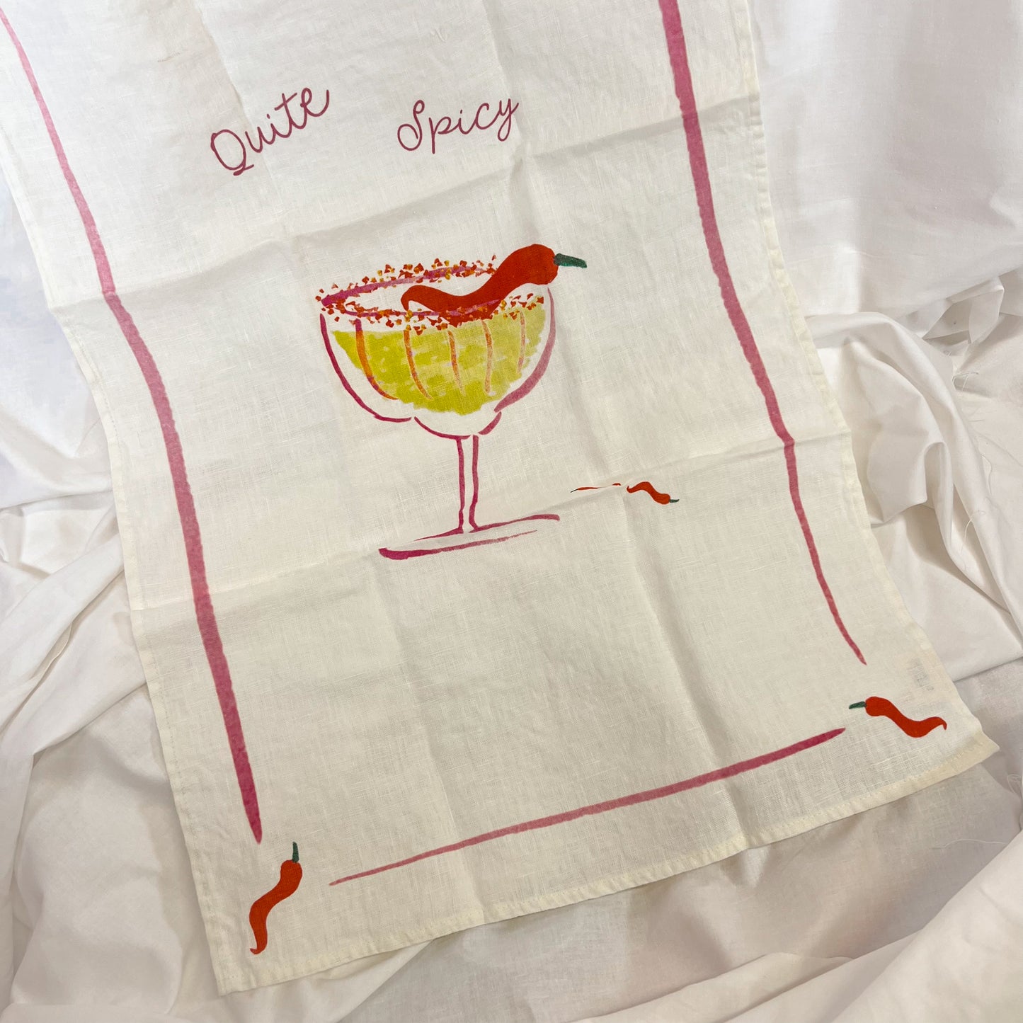 Quite Spicy Linen Tea Towel