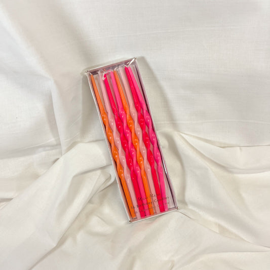 Pink Sunset Twisty Cake Candles By Meri Meri