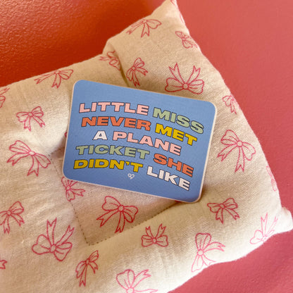 Little Miss Traveler Vinyl Sticker