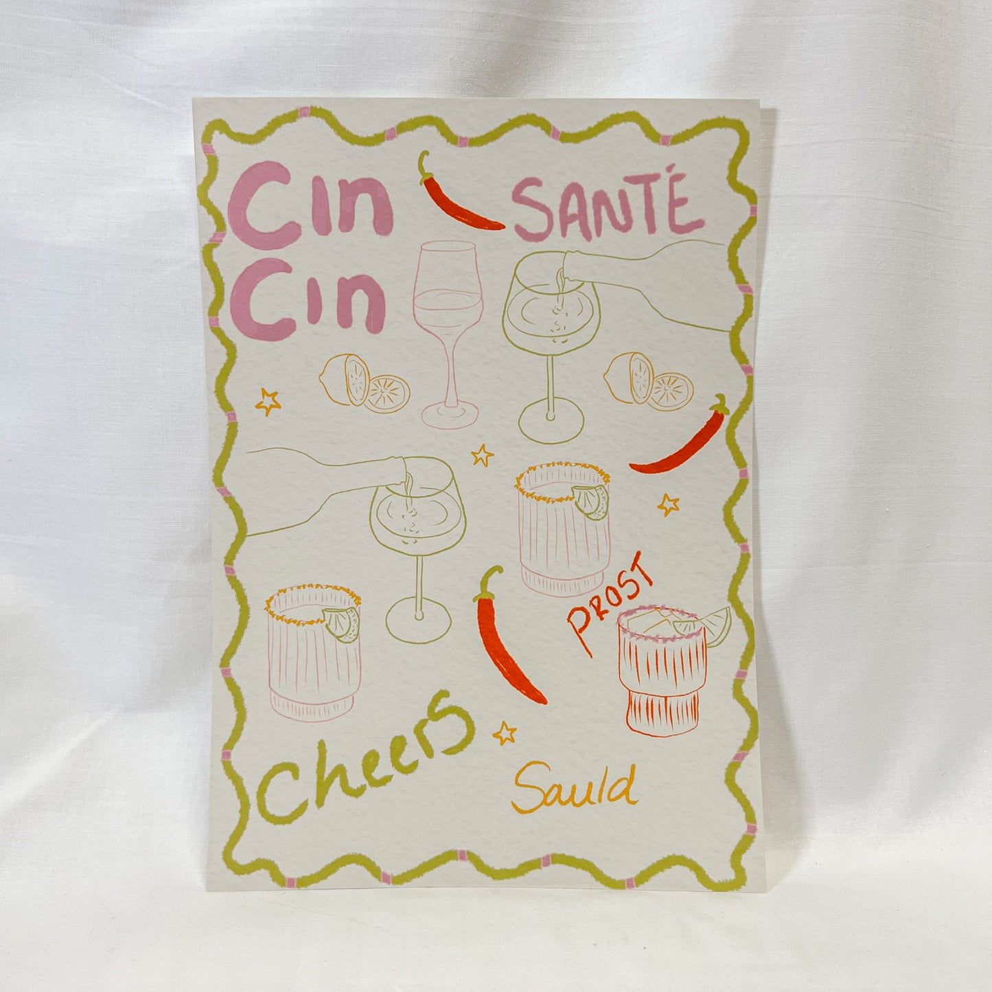 Cheers Around The World Wall Art Print