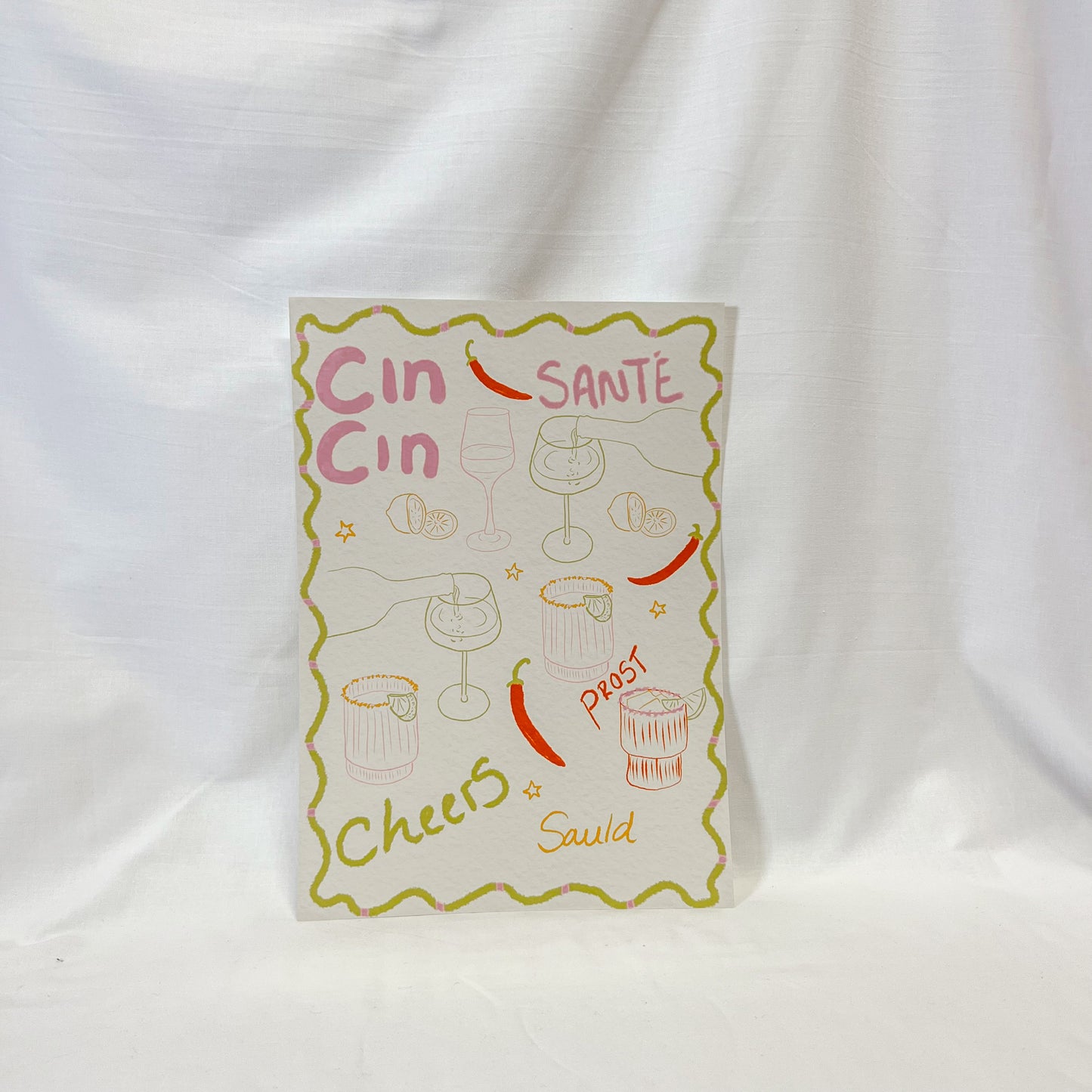 Cheers Around The World Wall Art Print