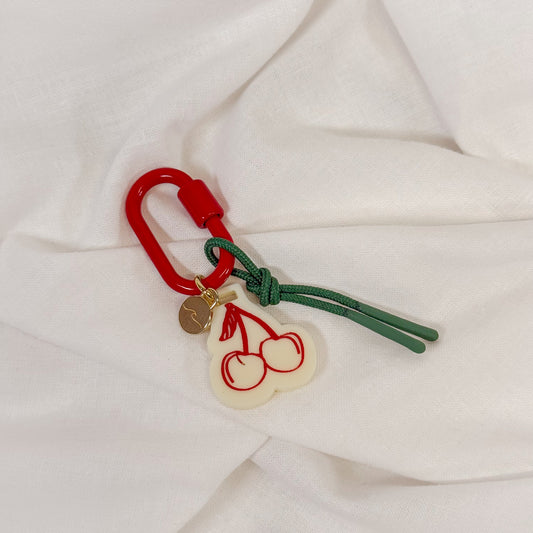 Acrylic Cherry Bag Charm Keychain