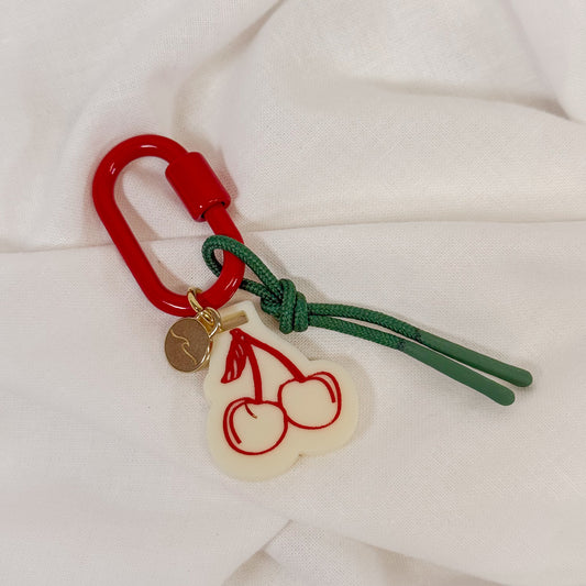 Acrylic Cherry Bag Charm Keychain