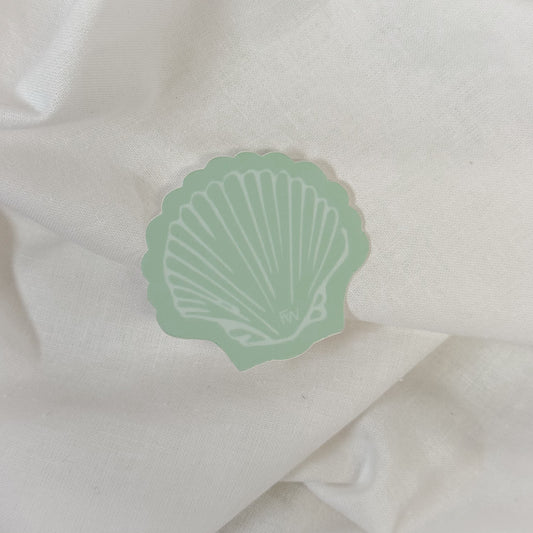 Seafoam Seashell Vinyl Sticker