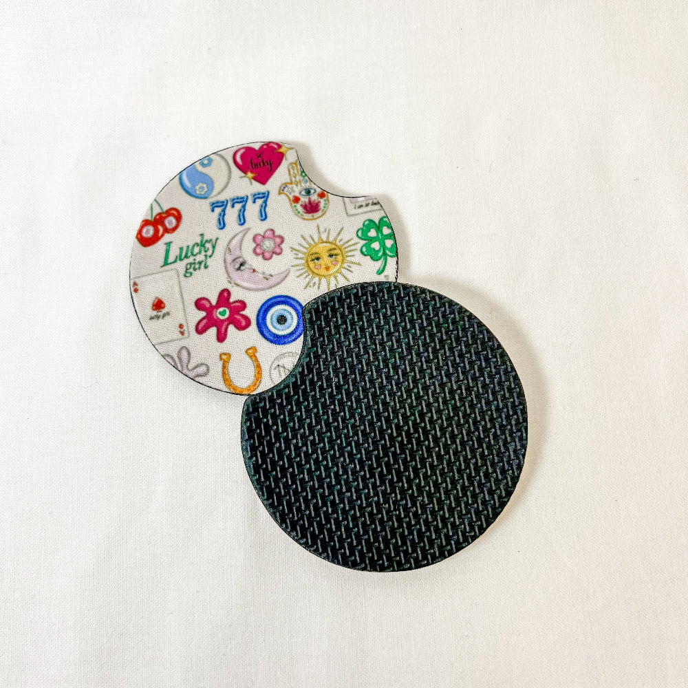 Lucky Girl Car Coaster Set