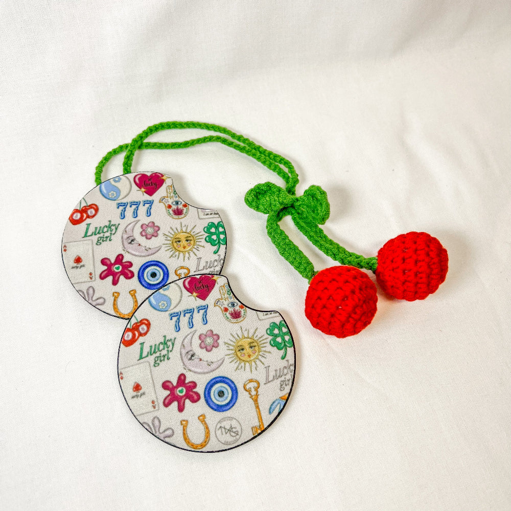 Lucky Girl Car Coaster Set