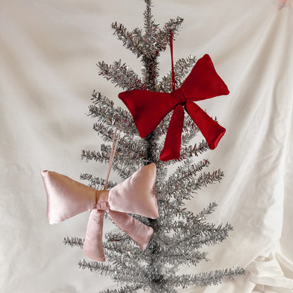 Satin Bow Holiday Ornament