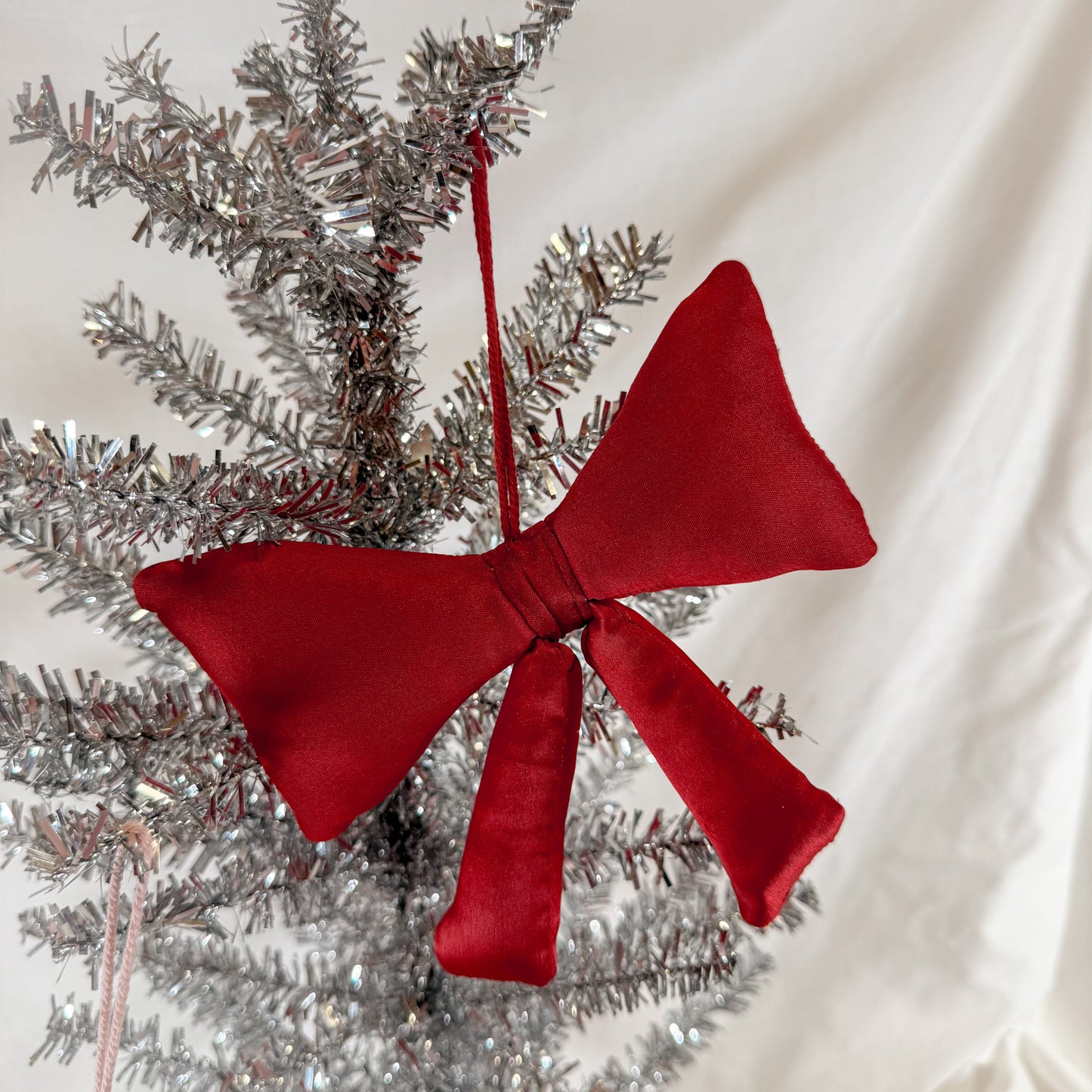 Satin Bow Holiday Ornament