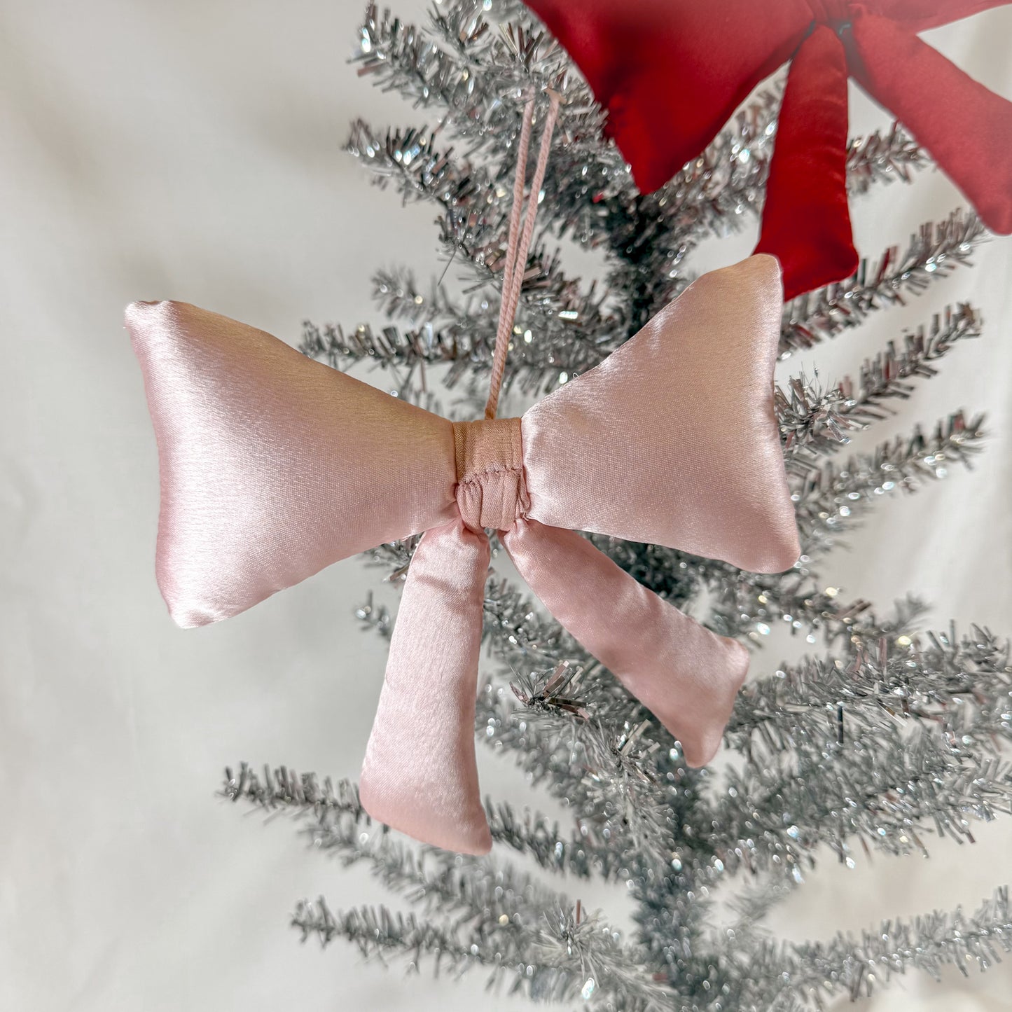 Satin Bow Holiday Ornament