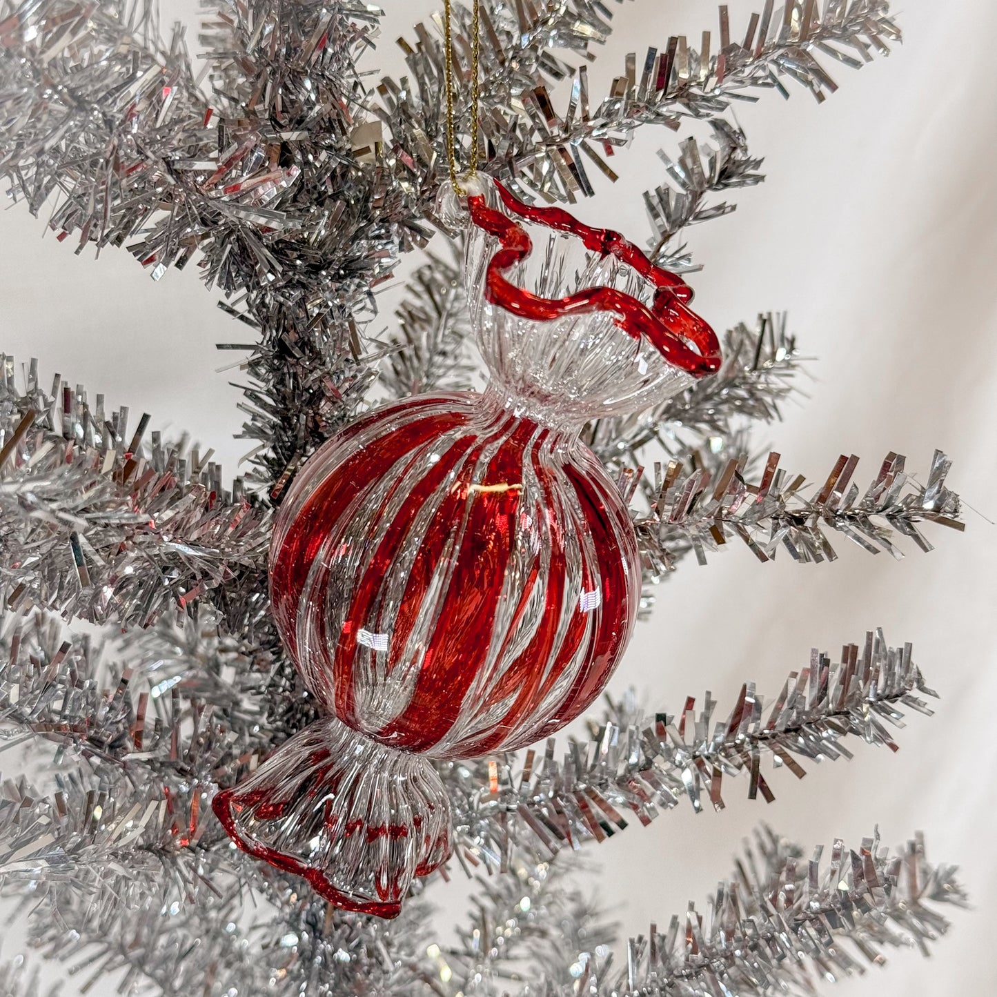 Peppermint Candy Glass Ornament