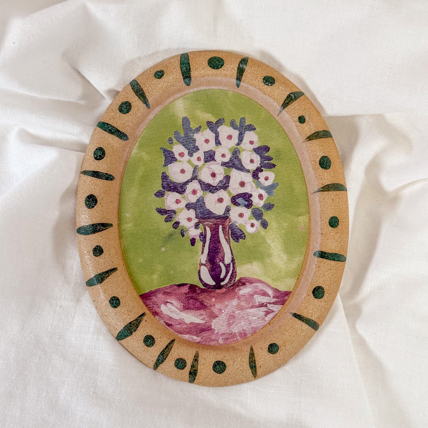 Floral Stone Wall Art